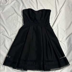 White House Black Market Strapless Black Dress